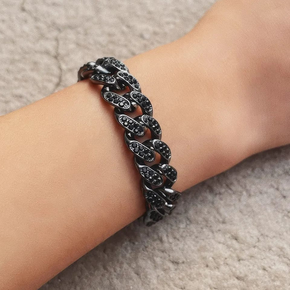 Bling Cuban Link Bracelet – Iced Out 13mm for Men & Women