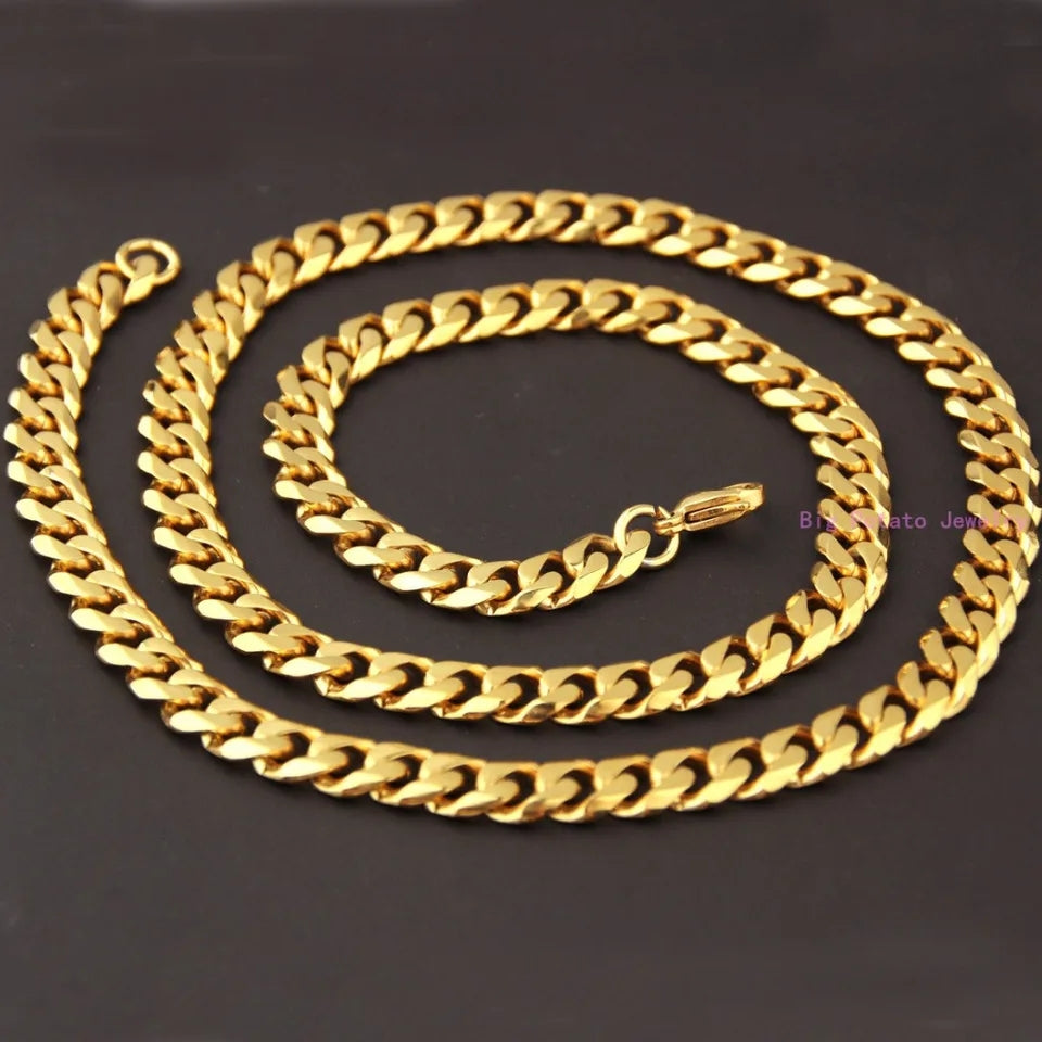 Miami Cuban Curb Chain Necklace For Boys